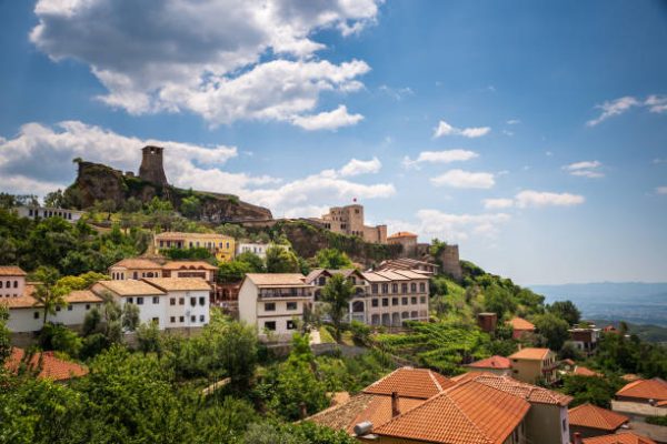 Kruja castle in a beautiful summer day, Albania Kruja castle in a beautiful summer day, Albania